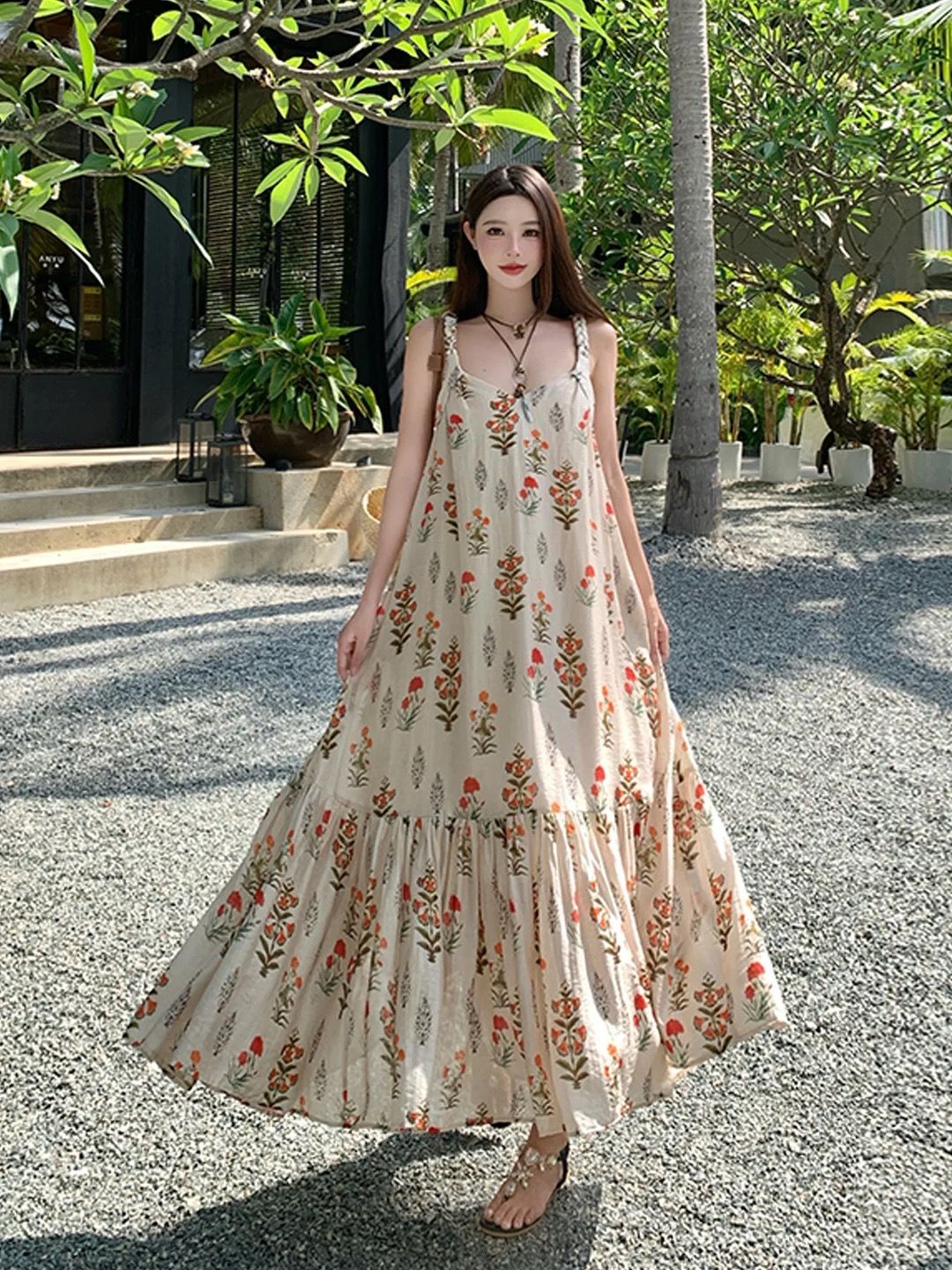 Taking slay notes floral dress CD755 image