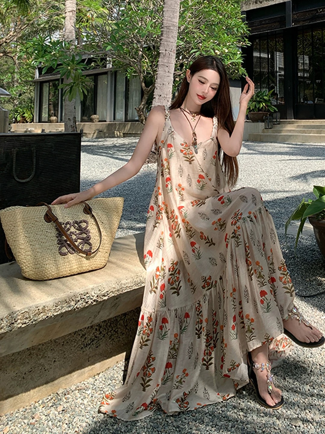 Taking slay notes floral dress CD755