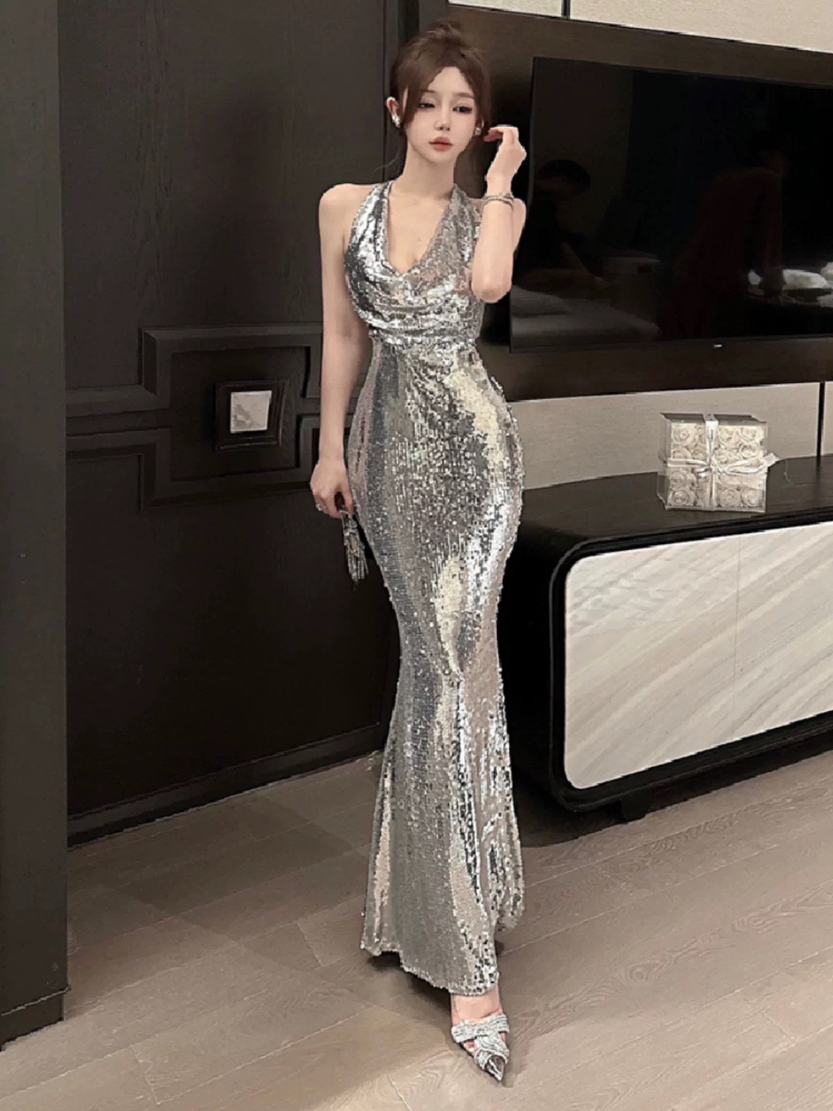 Whirlwind romance sequin dress EVD226