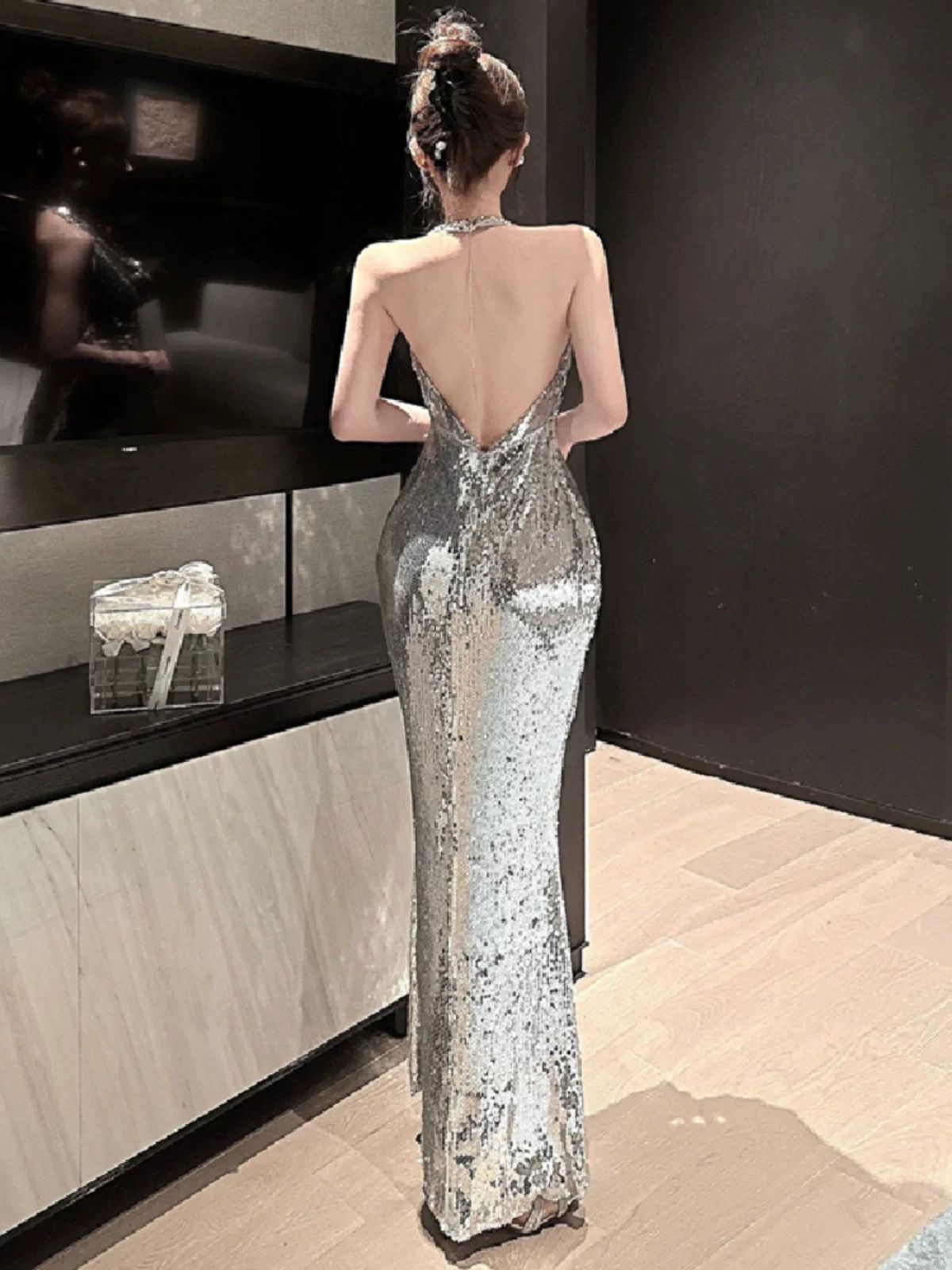 Whirlwind romance sequin dress EVD226 image