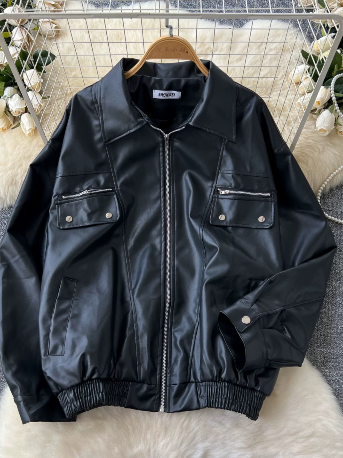 Melania leather jacket LJ130 image