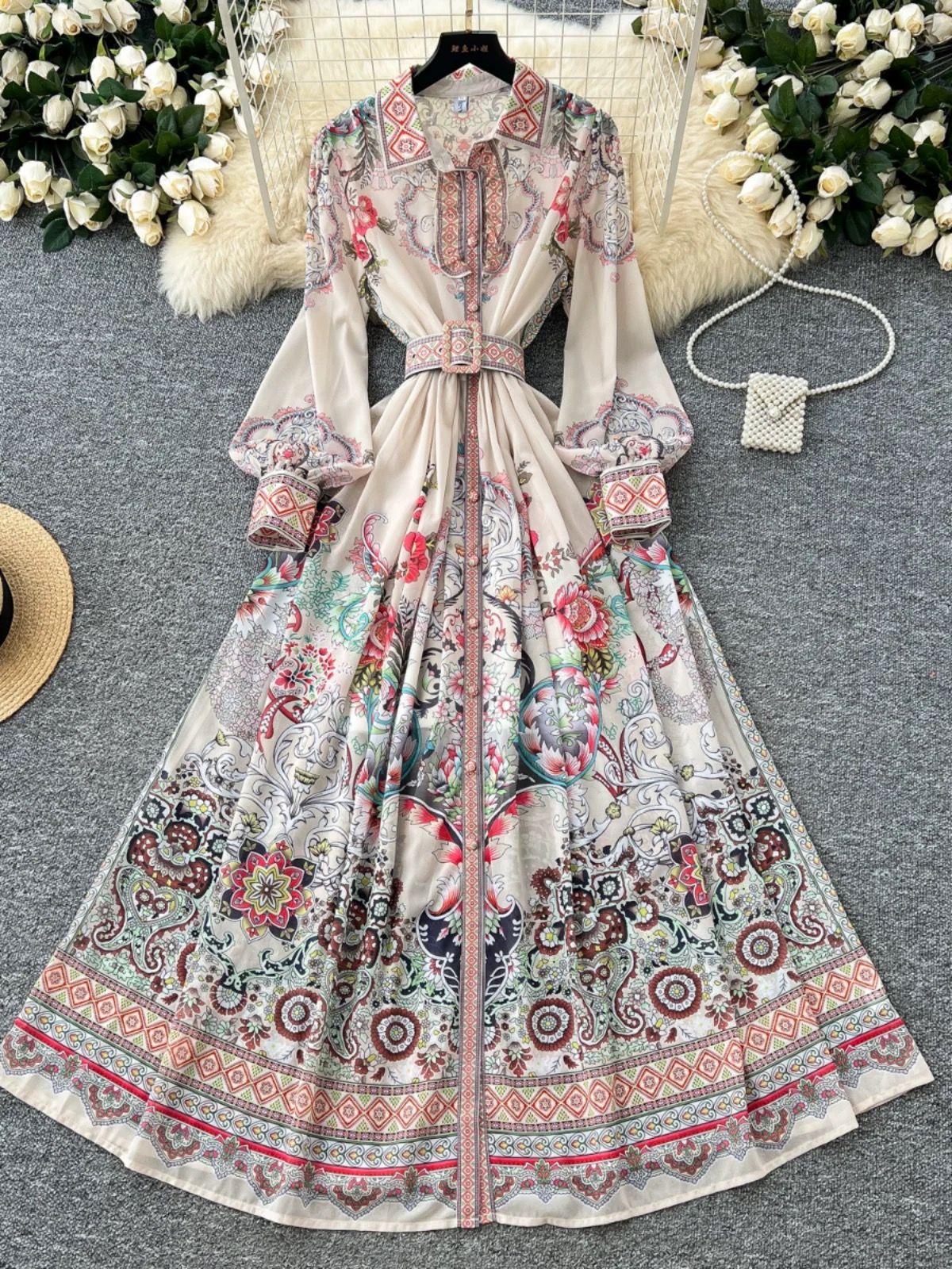 New cutie on the block print dress ED185 image