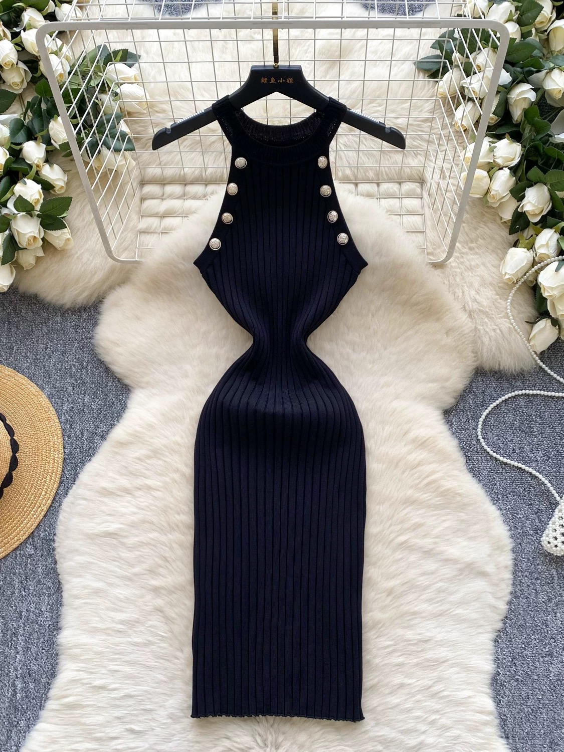 Pushing through knitted dress KBC262 image