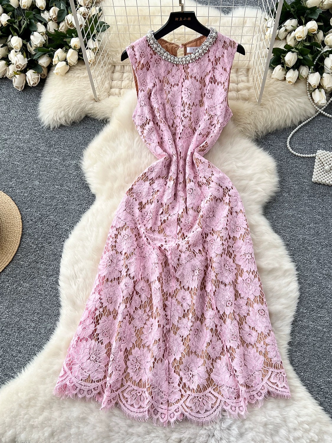 Yours truly royal lace dress  FD458