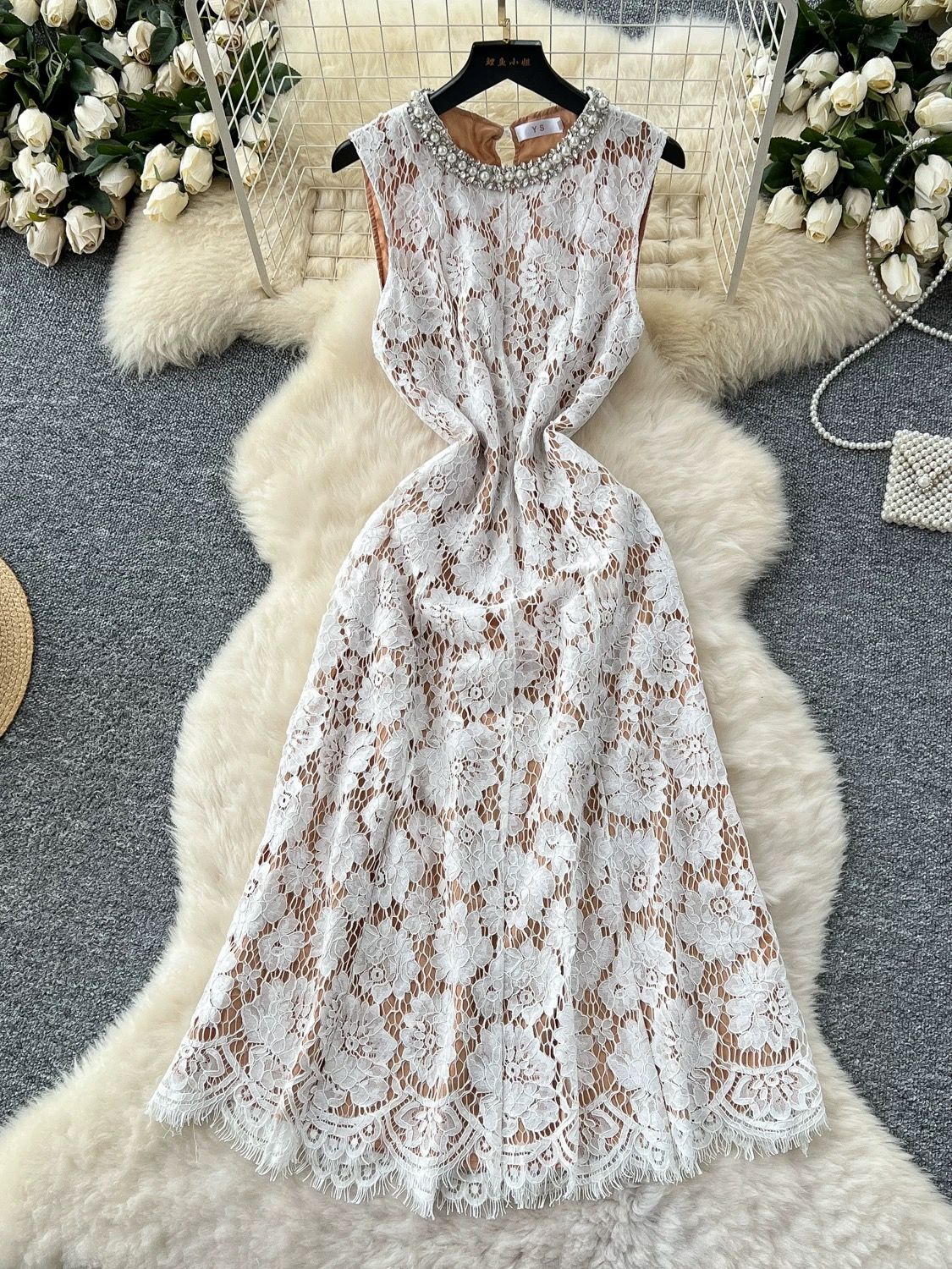 Yours truly royal lace dress  FD458 image