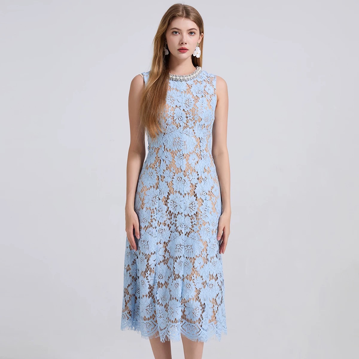 Yours truly royal lace dress  FD458 image