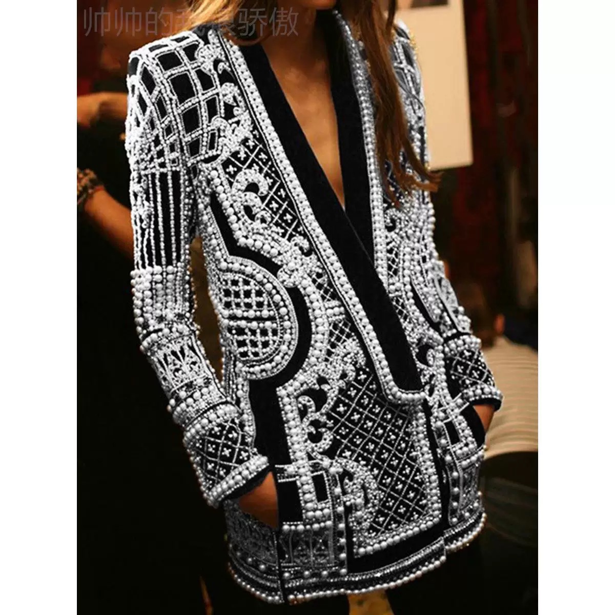 Flashy never trashy pearl blazer BL166 image