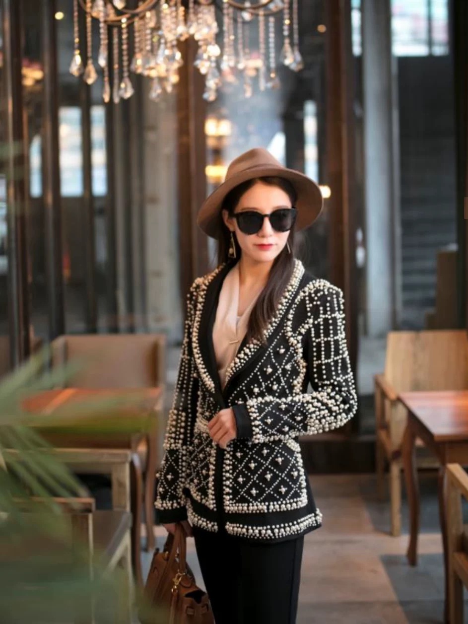 Flashy never trashy pearl blazer BL166 image