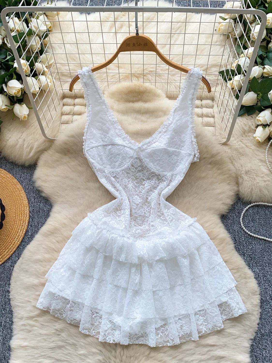 Autumn leaves lace dress CD584