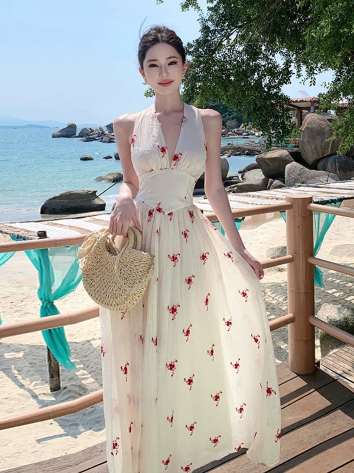 Blue skies and clear water dress CD972 image