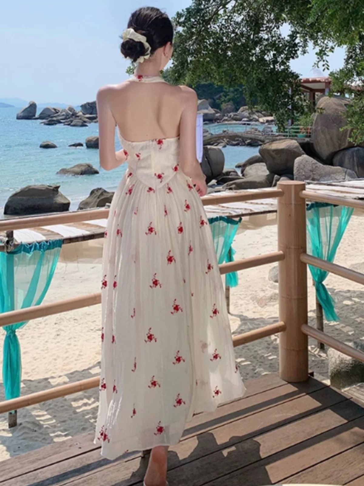 Blue skies and clear water dress CD972 image