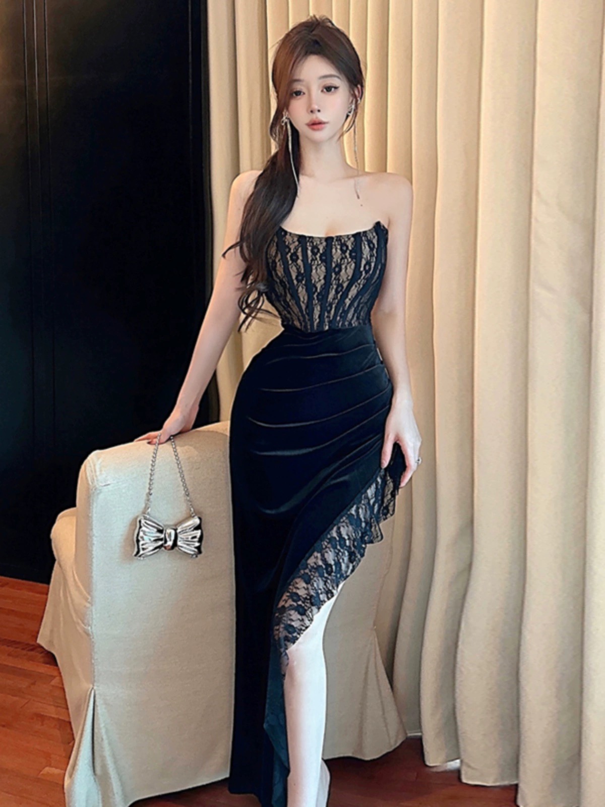 Diamond baddie dress EBC156