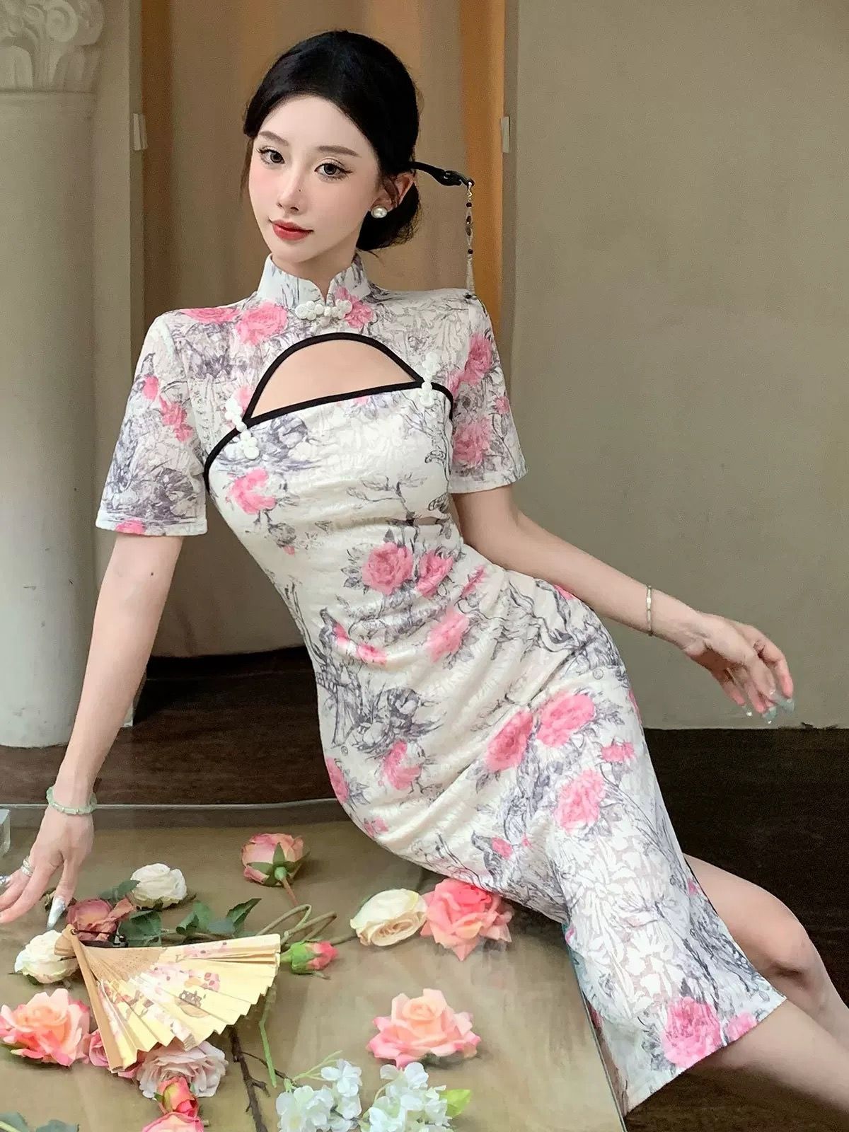 Send me a postcard qipao dress Q222 image