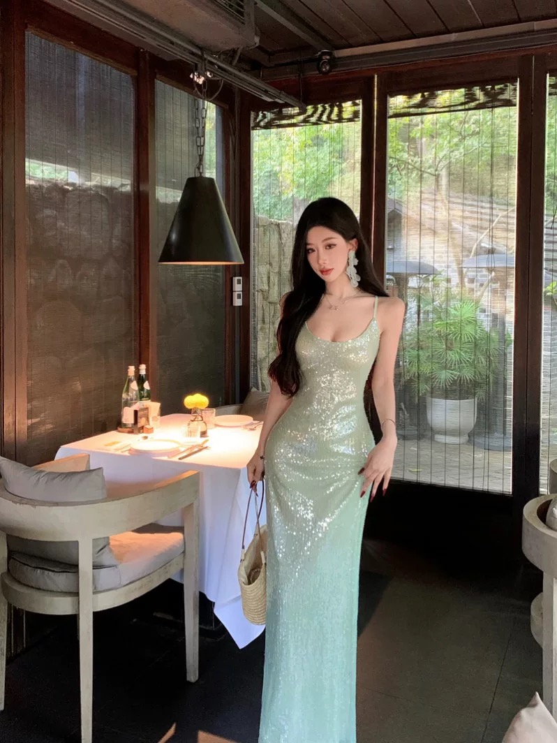Let me talk sequin dress FD702