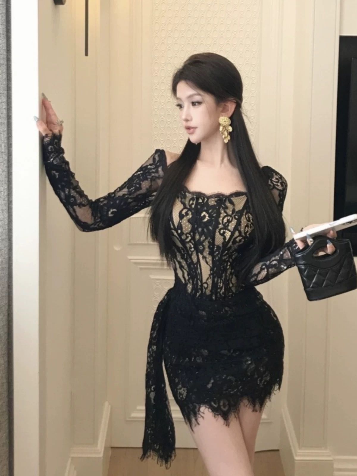 Hard to get lace dress EBC313 image