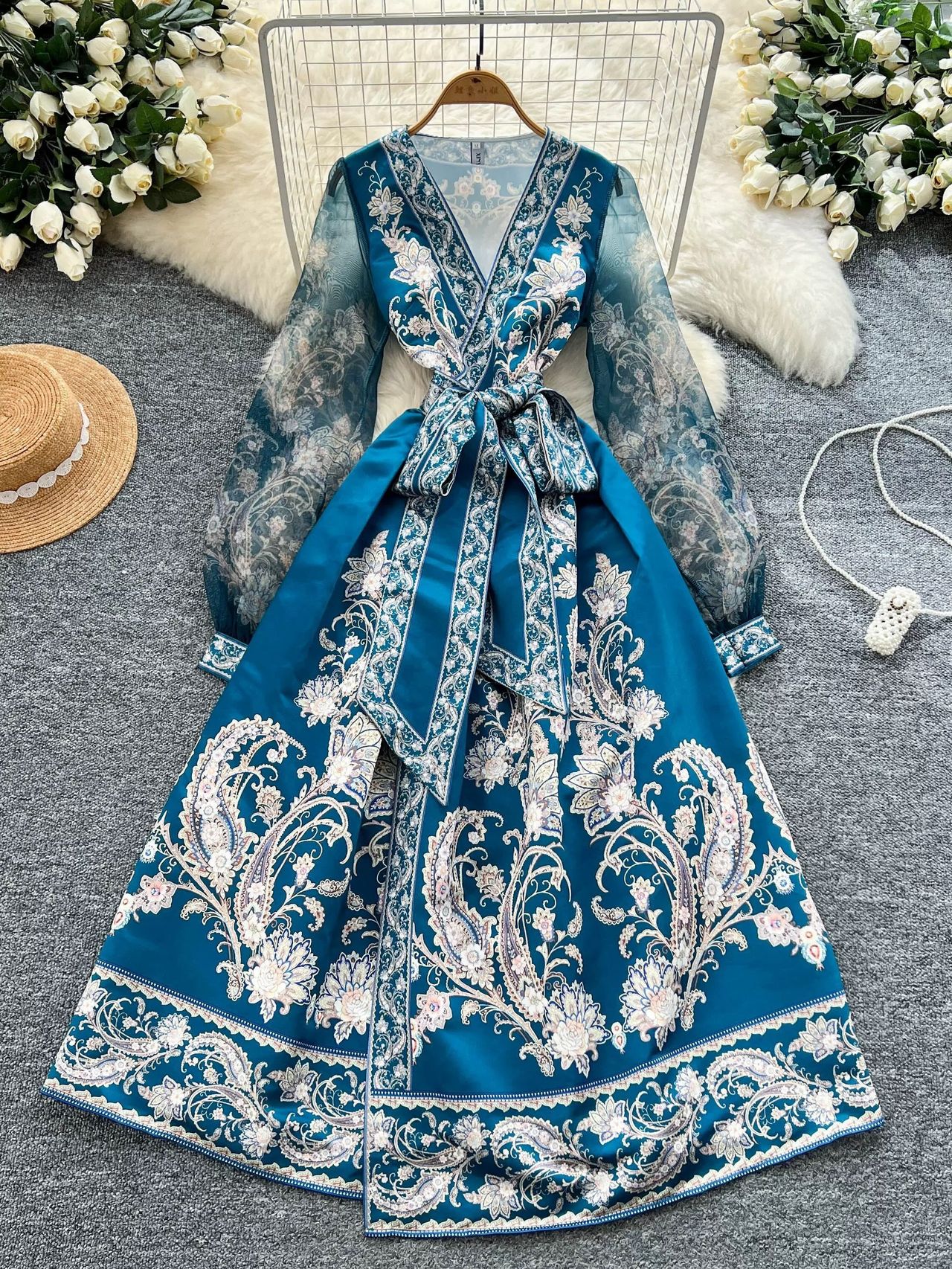 Try a different angle print dress ED192 image