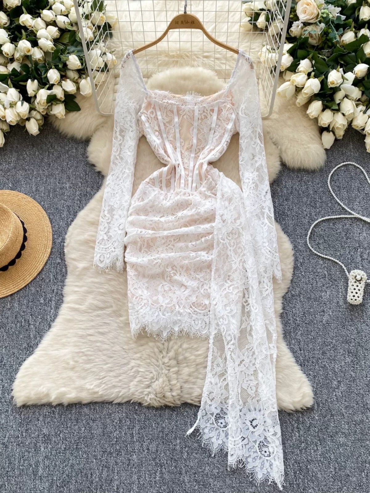 Hard to get lace dress EBC313 image