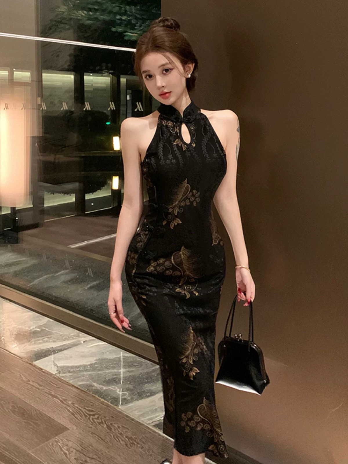 Asian side qipao dress Q233