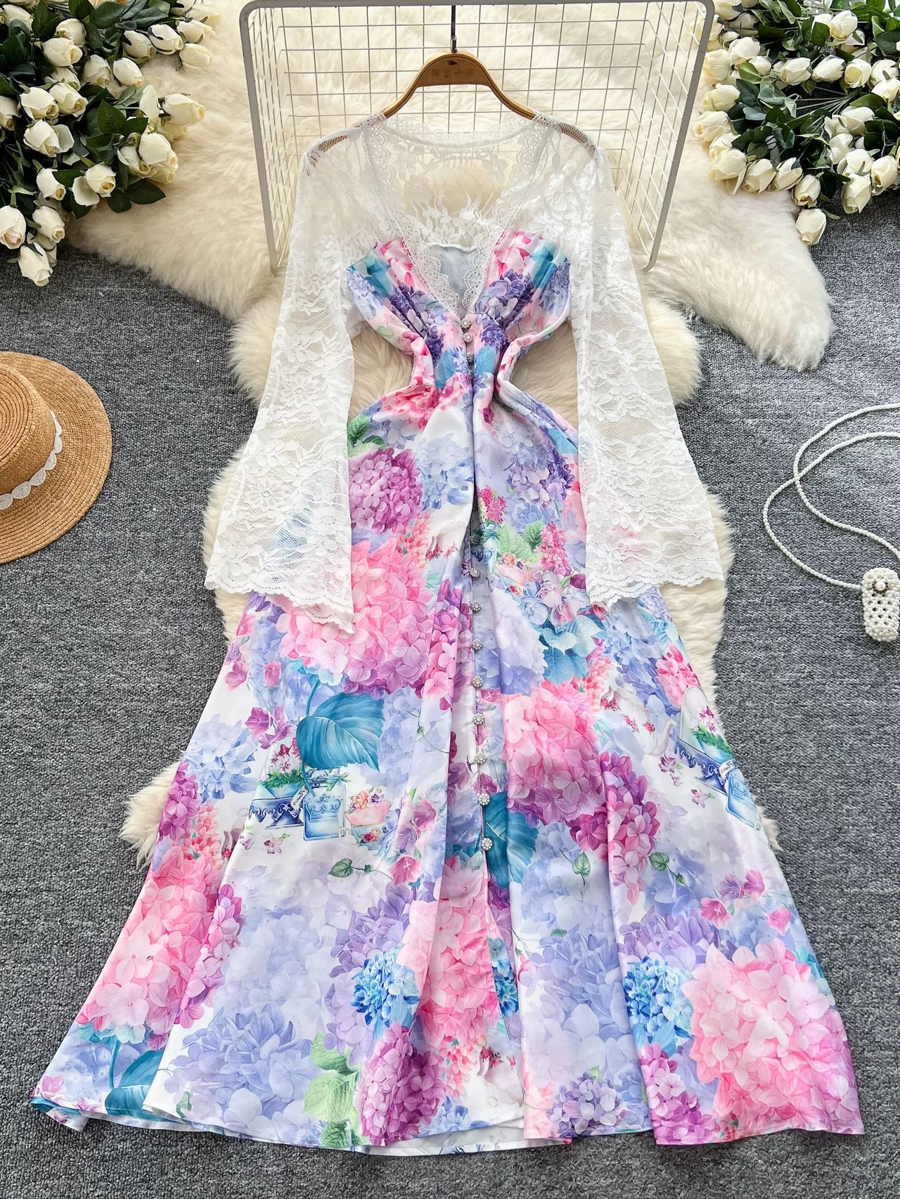 Her favorite print dress ED194 image