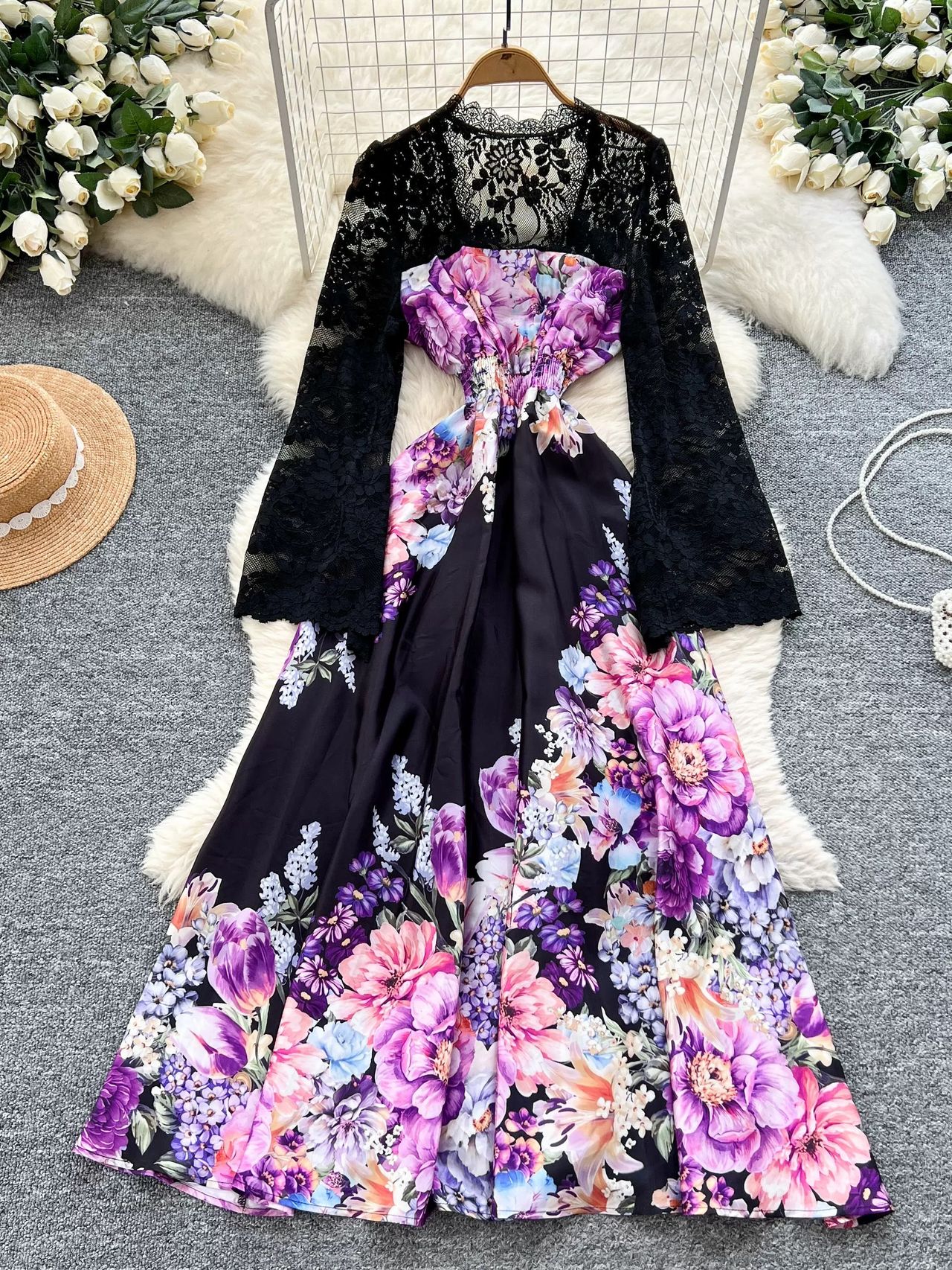 Her favorite print dress ED194 image