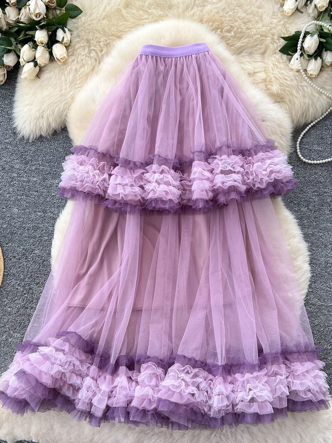 Hawaii heritage ruffle tulle skirt CS241 image