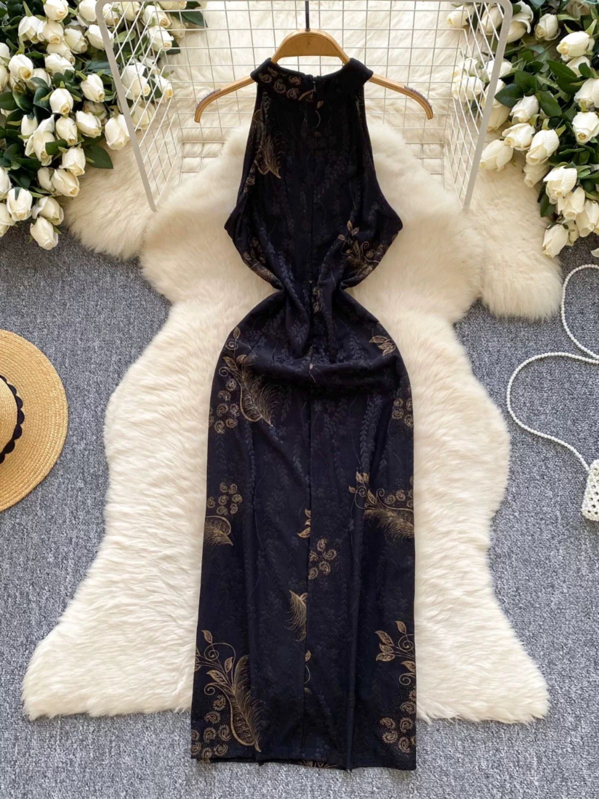 Asian side qipao dress Q233 image