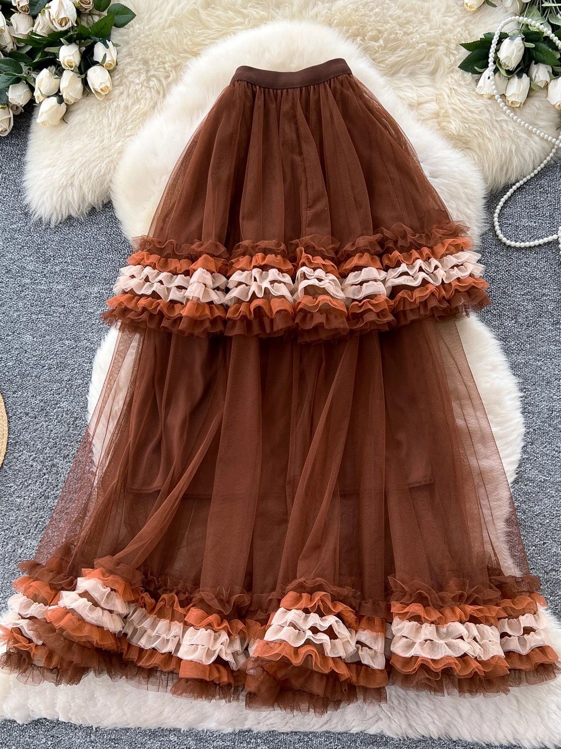 Hawaii heritage ruffle tulle skirt CS241 image