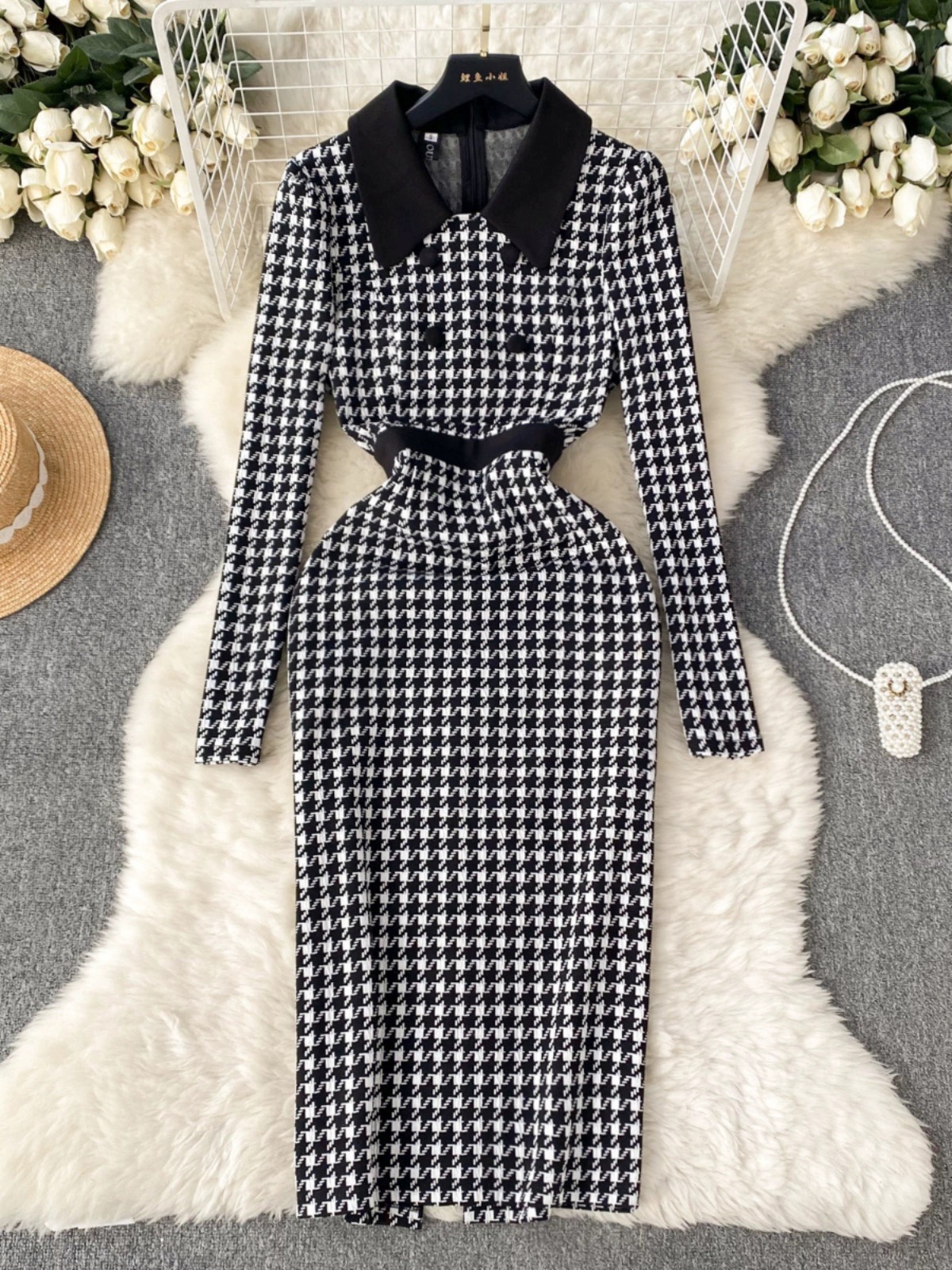 More self love plaid dress FBC272
