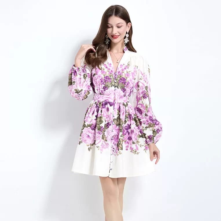 Brighten up the night print dress ED177 image