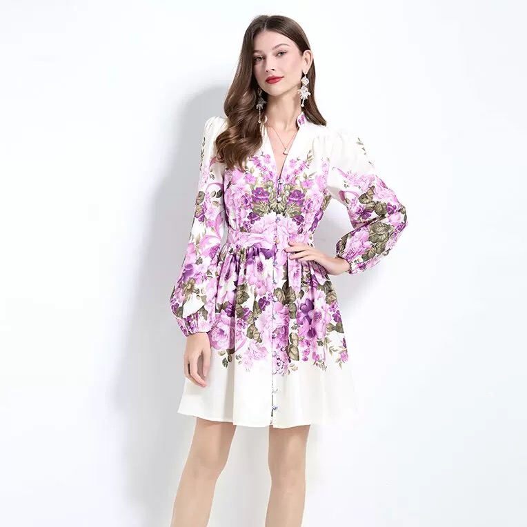 Brighten up the night print dress ED177 image