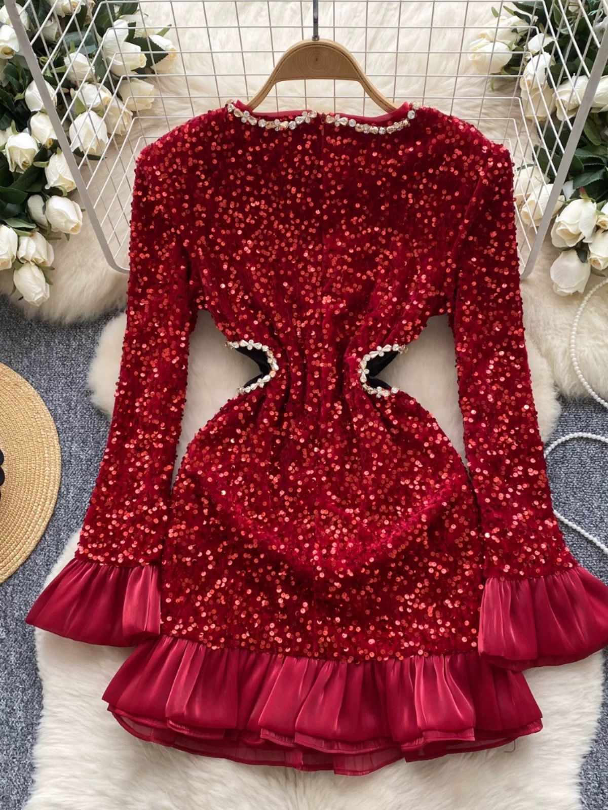Delusional drop sequin dress EBC294 image