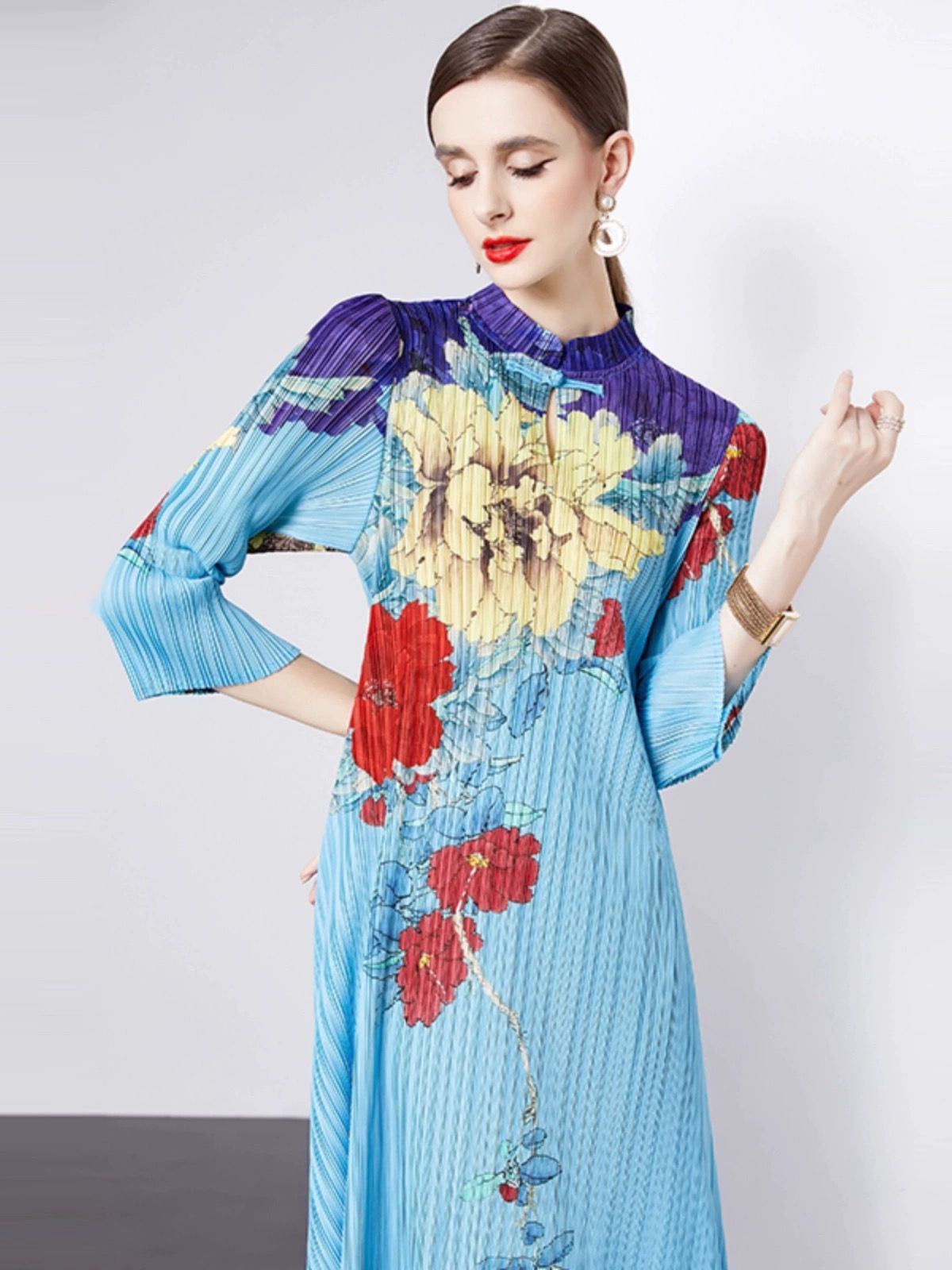 I want it I buy it miyaki floral dress CD867 image