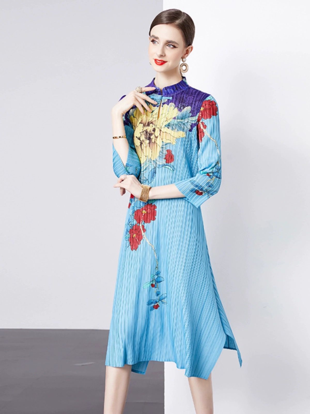 I want it I buy it miyaki floral dress CD867 image