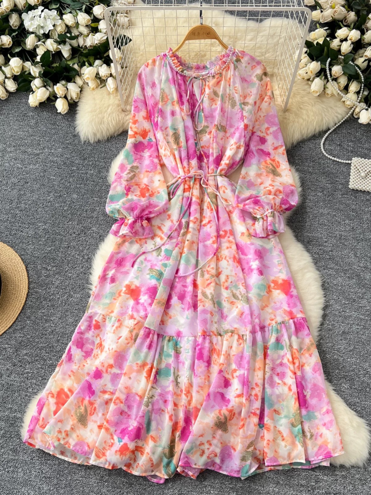Rock and roll girl floral dress CD850 image