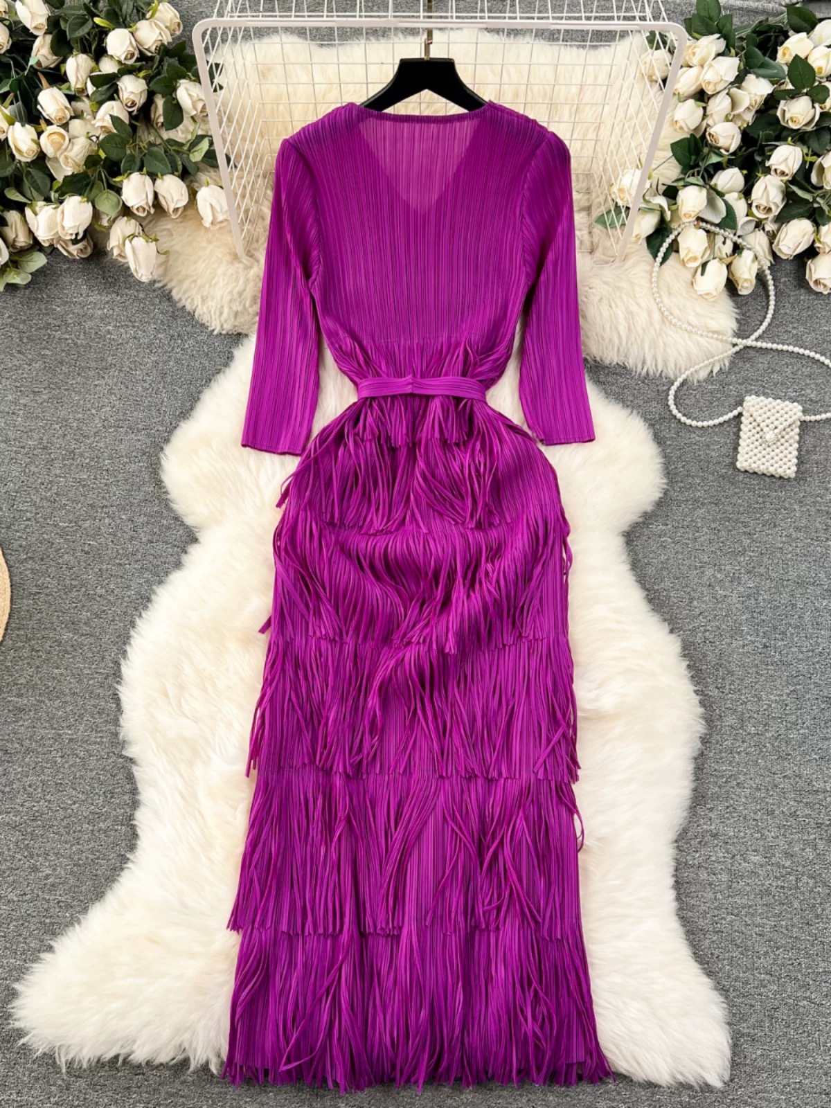 Stay with me fringe miyaki dress FD1096 image