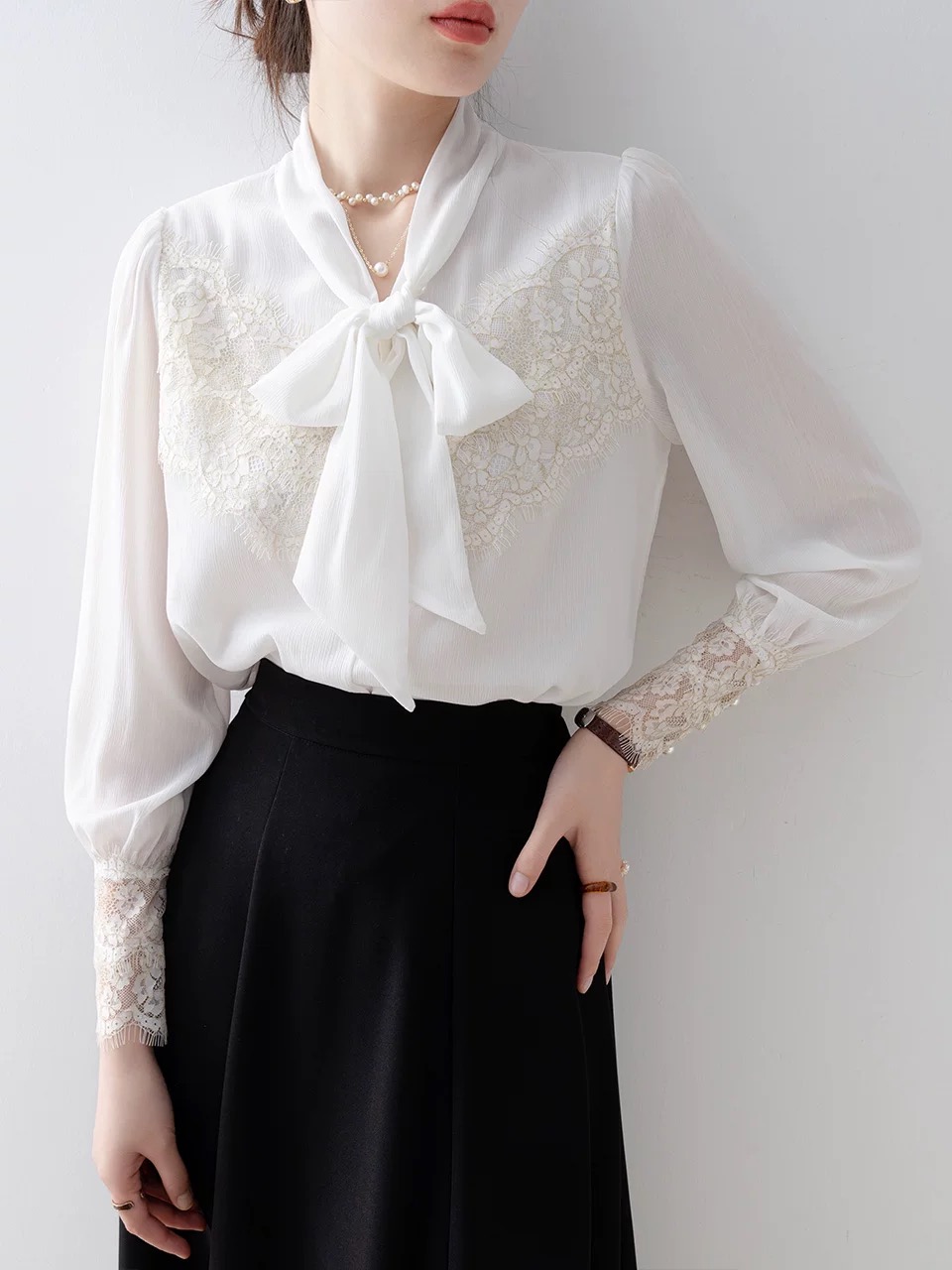 Hustle babe lace blouse BE444 image