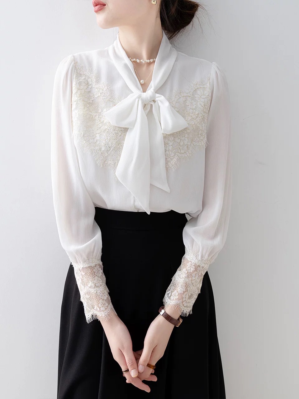 Hustle babe lace blouse BE444 image