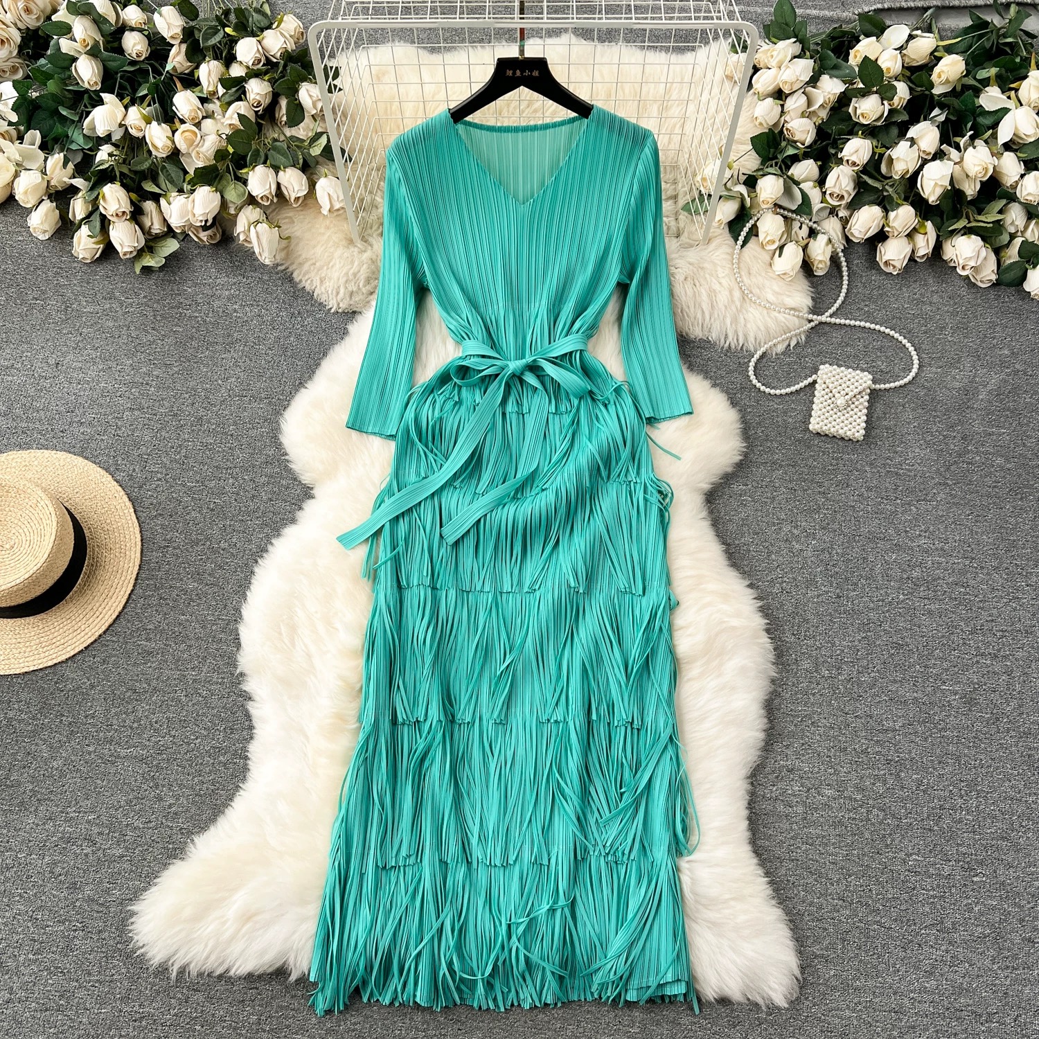 Stay with me fringe miyaki dress FD1096 image