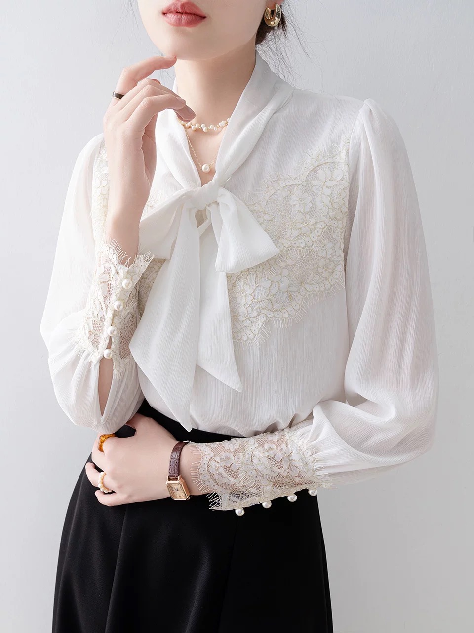 Hustle babe lace blouse BE444