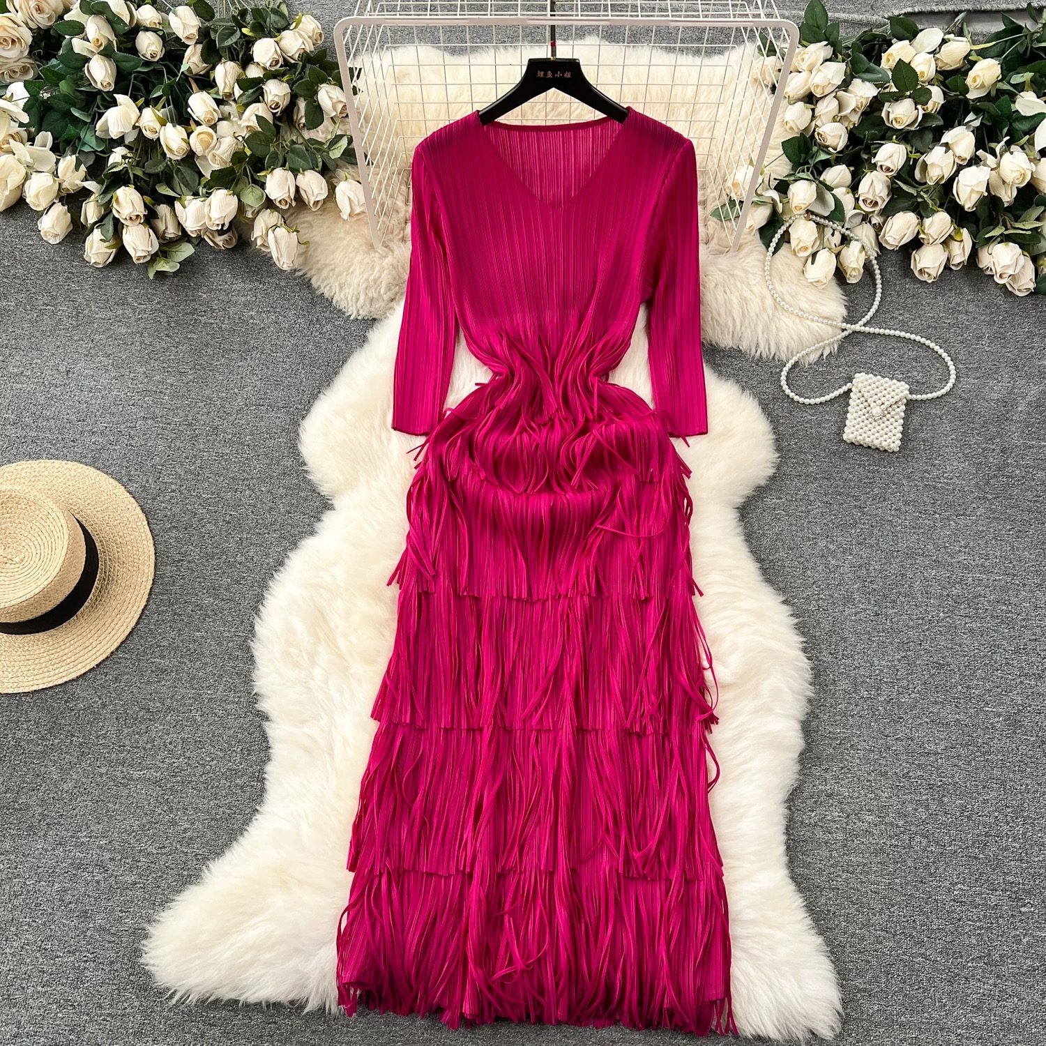 Stay with me fringe miyaki dress FD1096 image