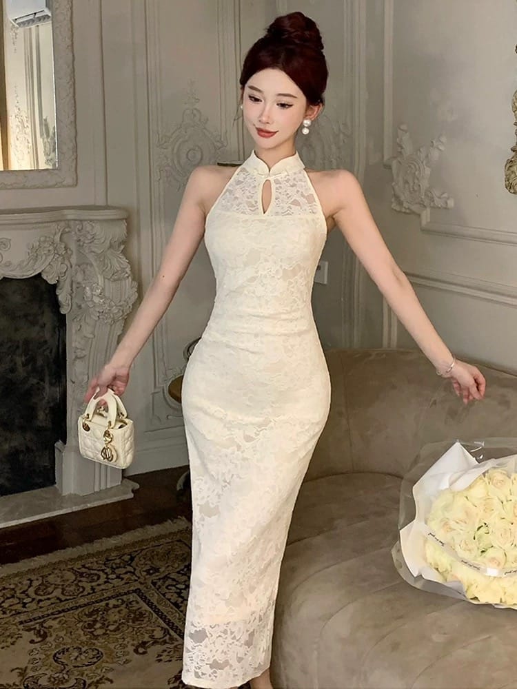 In the right zone lace dress FBC438 image