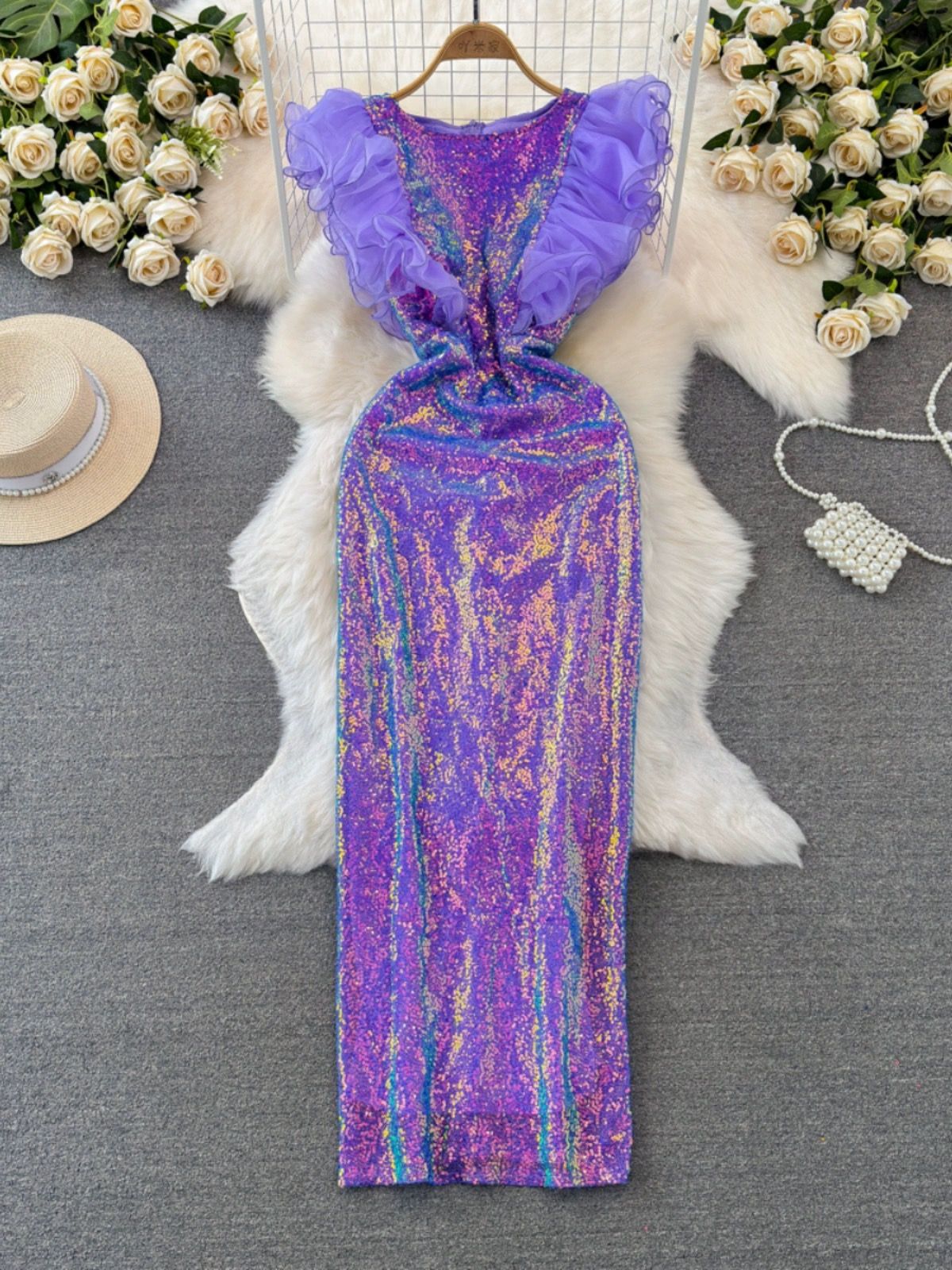 Peace and love sequin dress EBC215 image