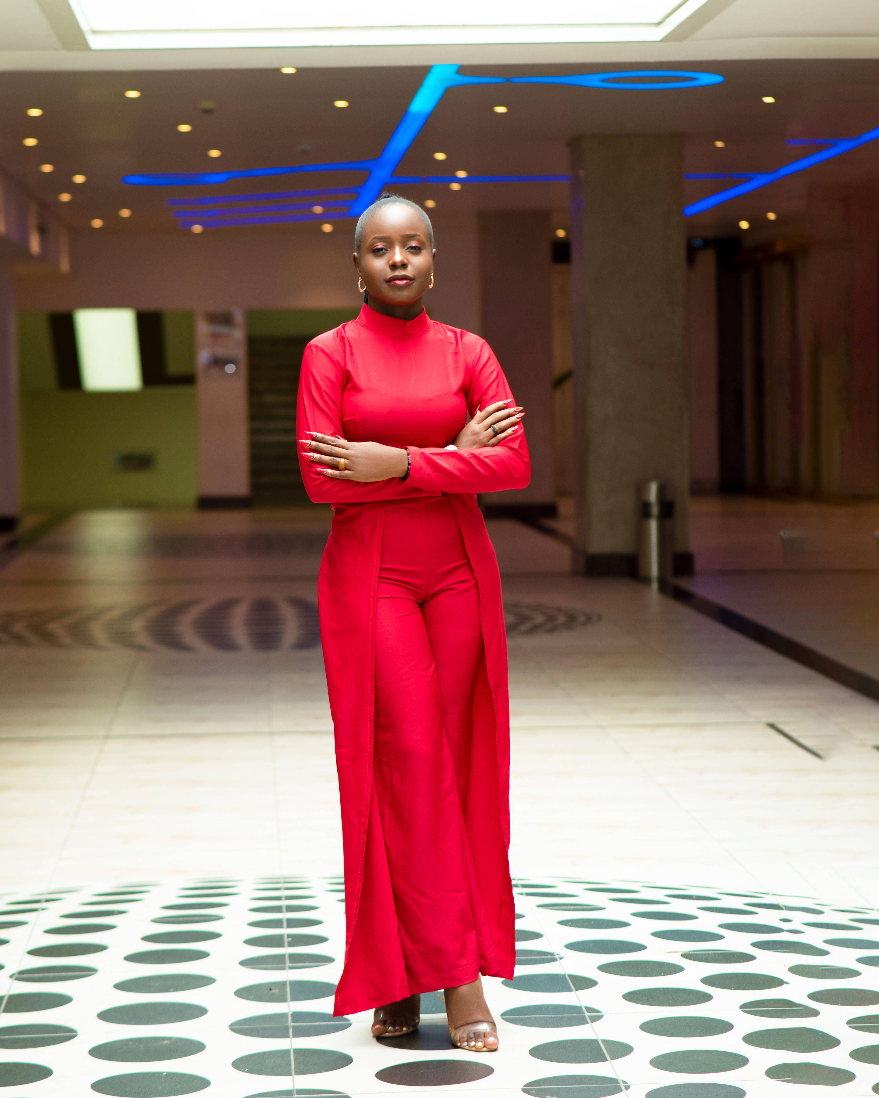 Sharp red ♥️ turtle neck jumpsuit