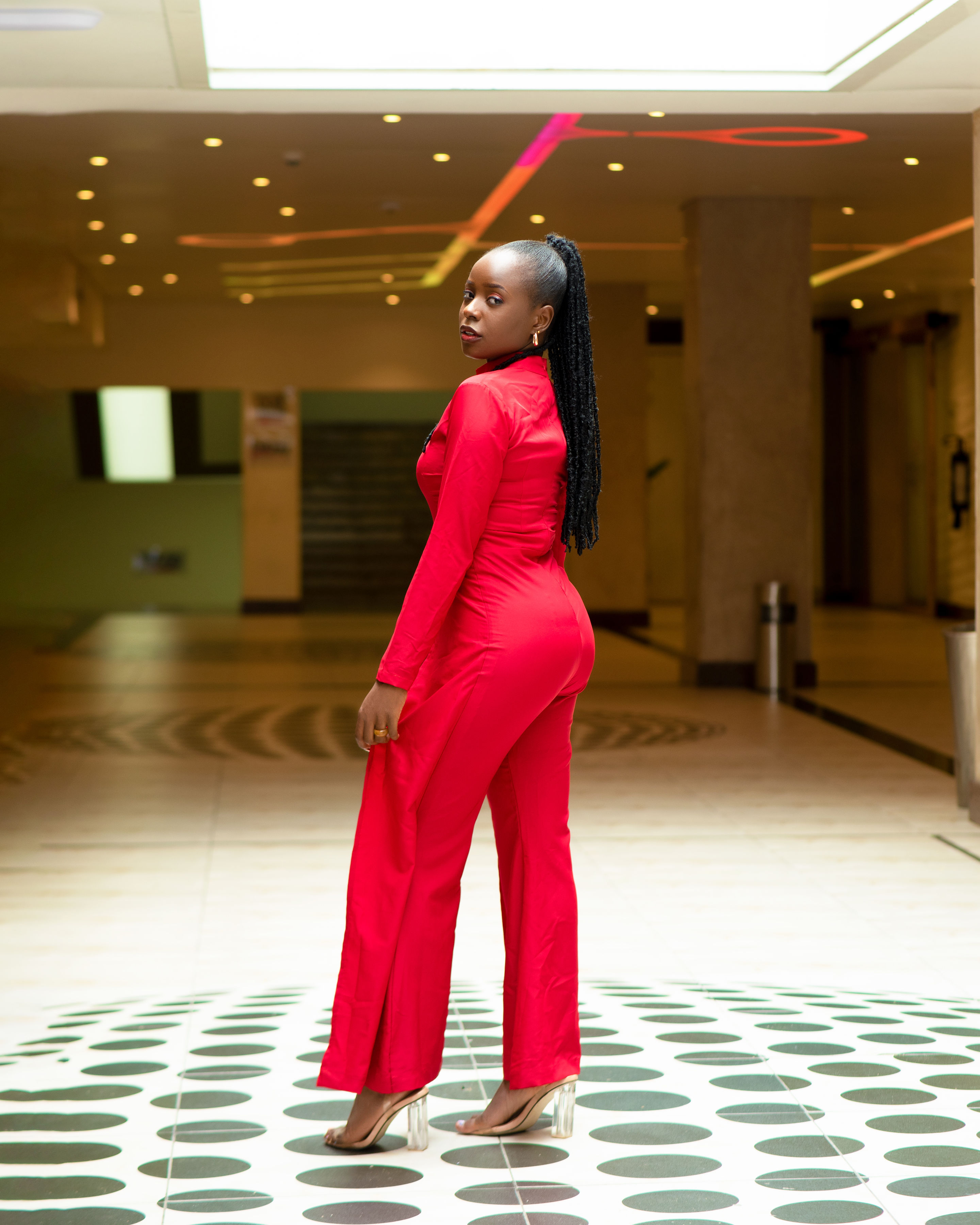 Sharp red ♥️ turtle neck jumpsuit image