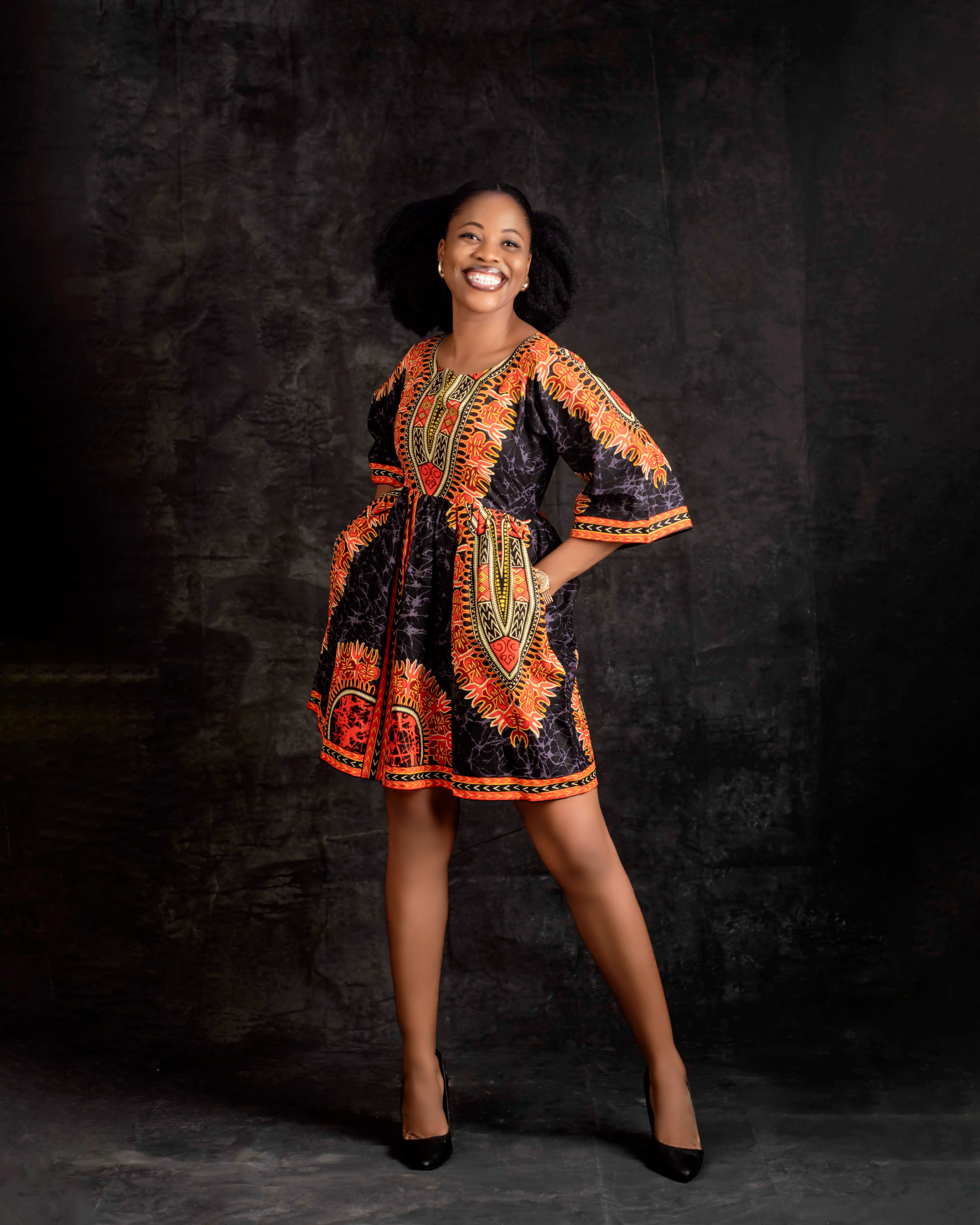 EASY PEASY SHORT ANKARA GOWN image