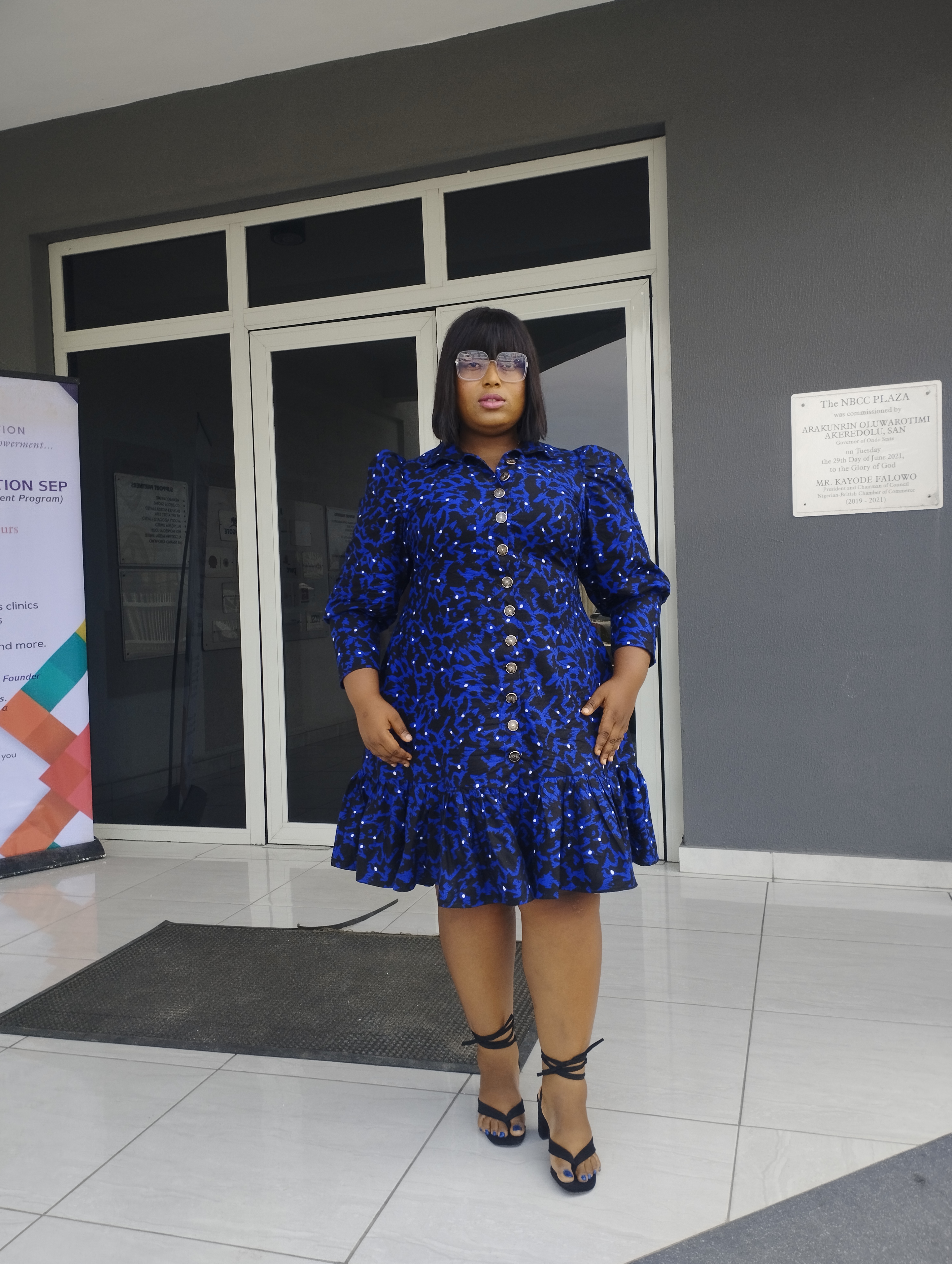 High quality ankara button down dress
