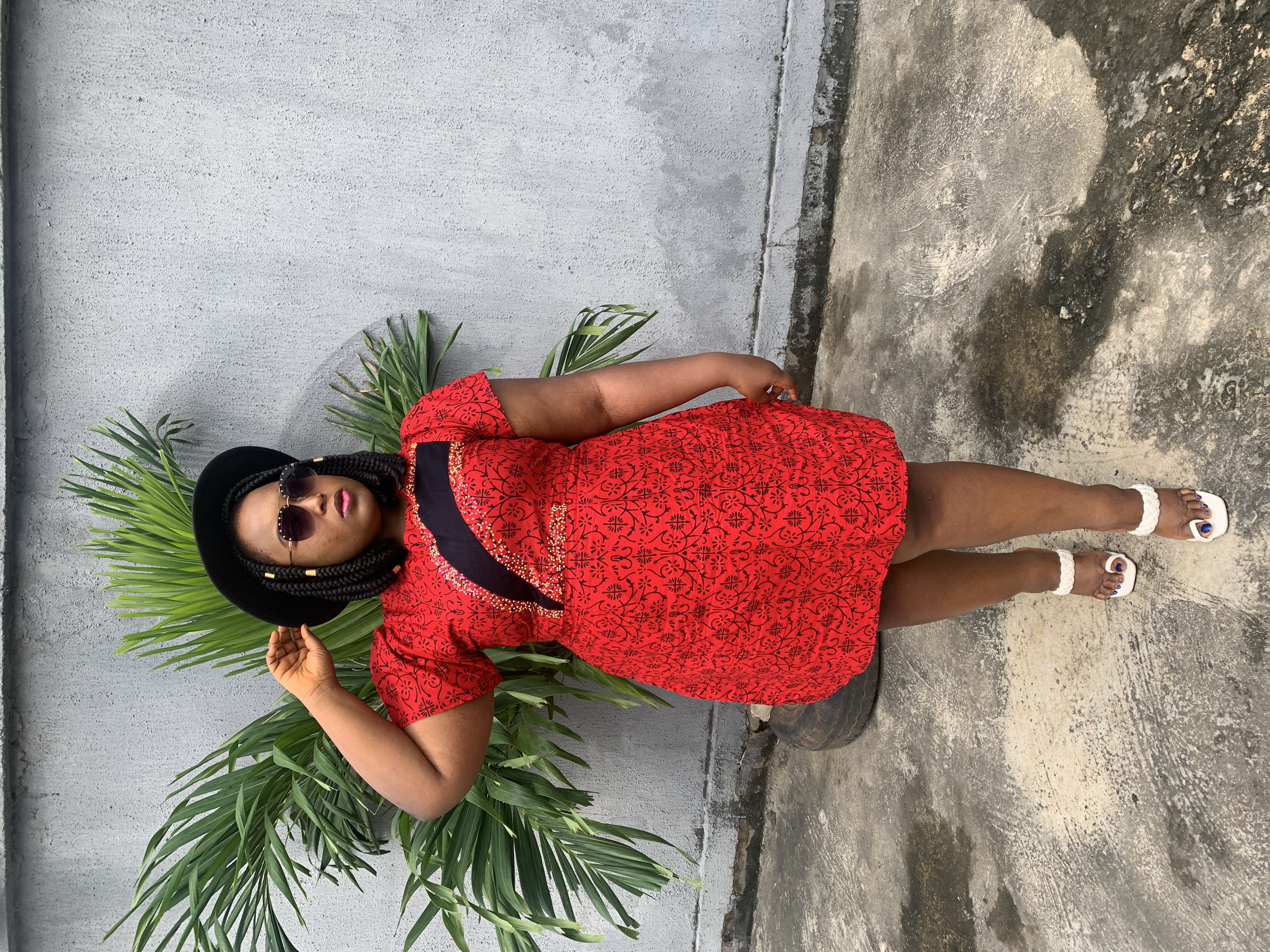 Red ♥️ casual ankara gown for casual outings image