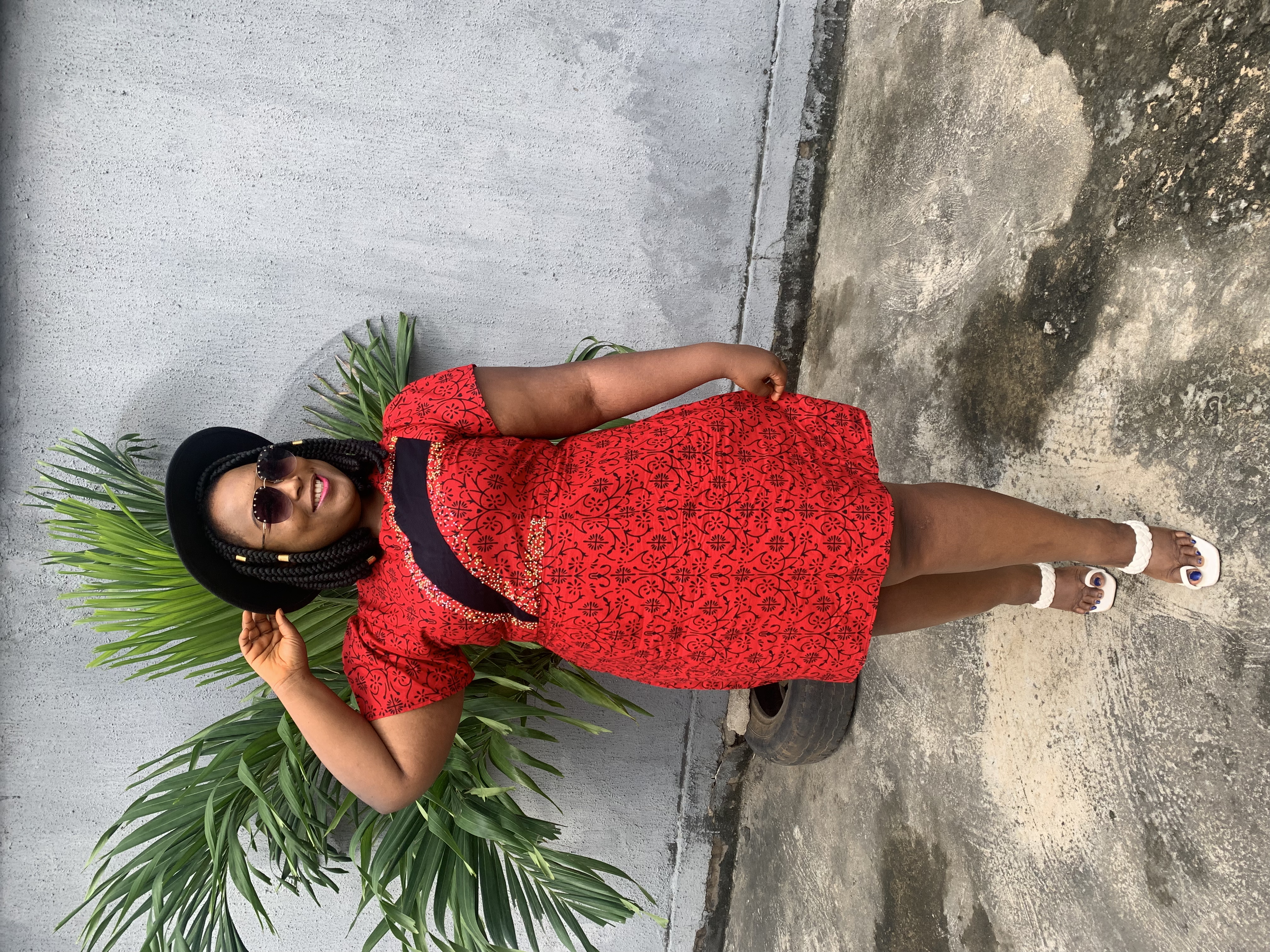 Red ♥️ casual ankara gown for casual outings