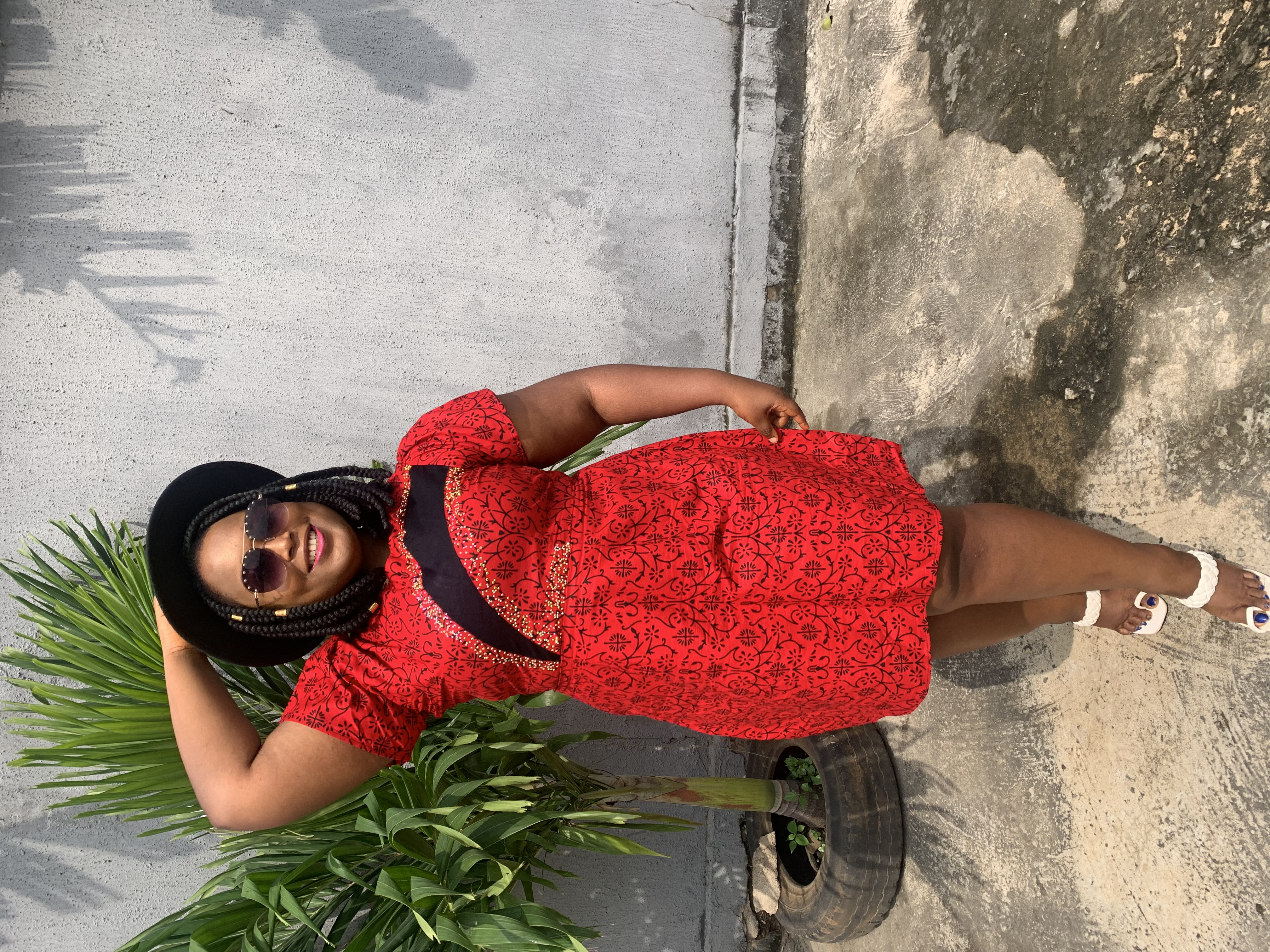Red ♥️ casual ankara gown for casual outings image