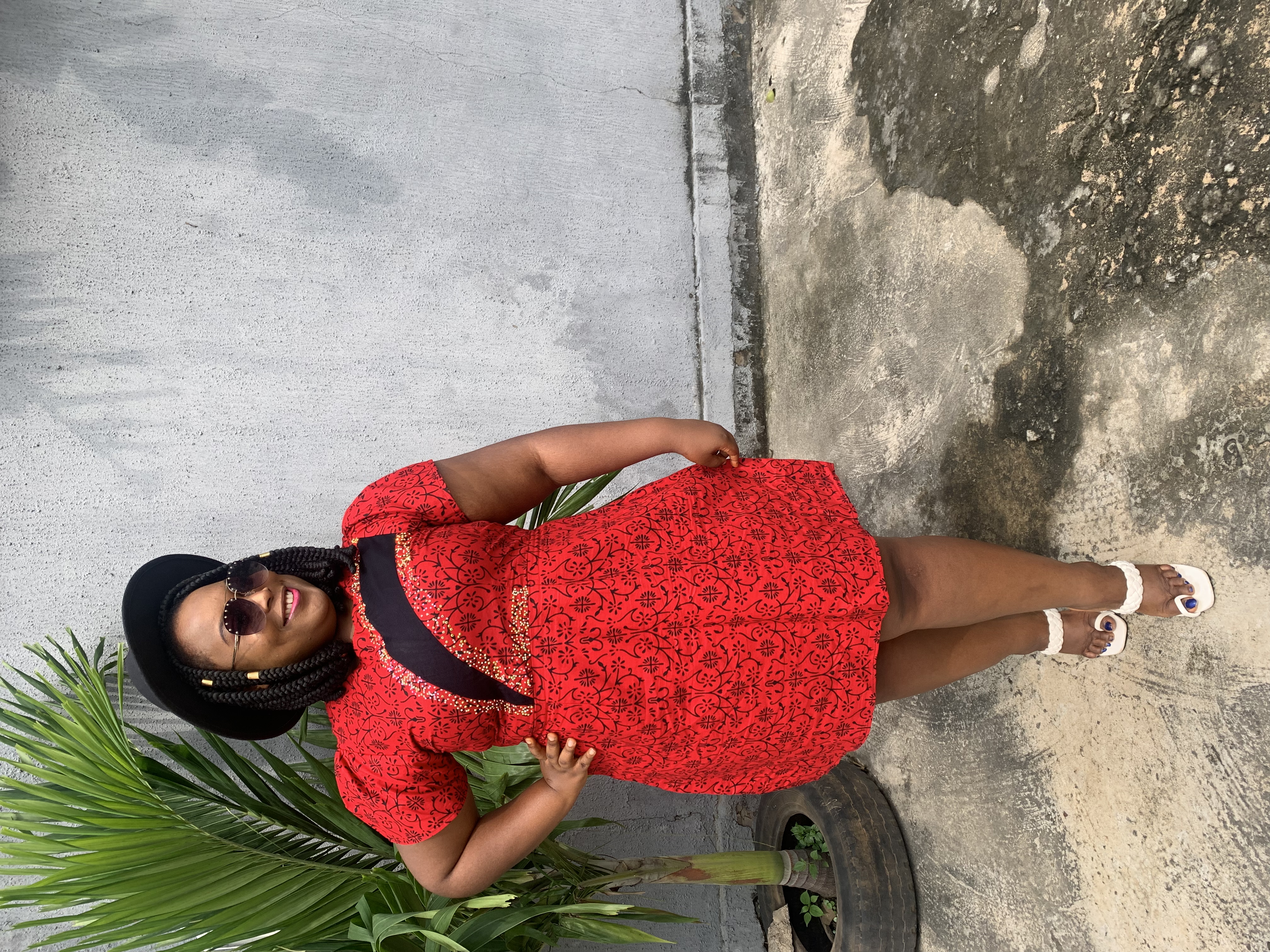 Red ♥️ casual ankara gown for casual outings image
